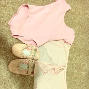 Ballet Set Toddler Girl Leotard Skirt&Ballet Shoes